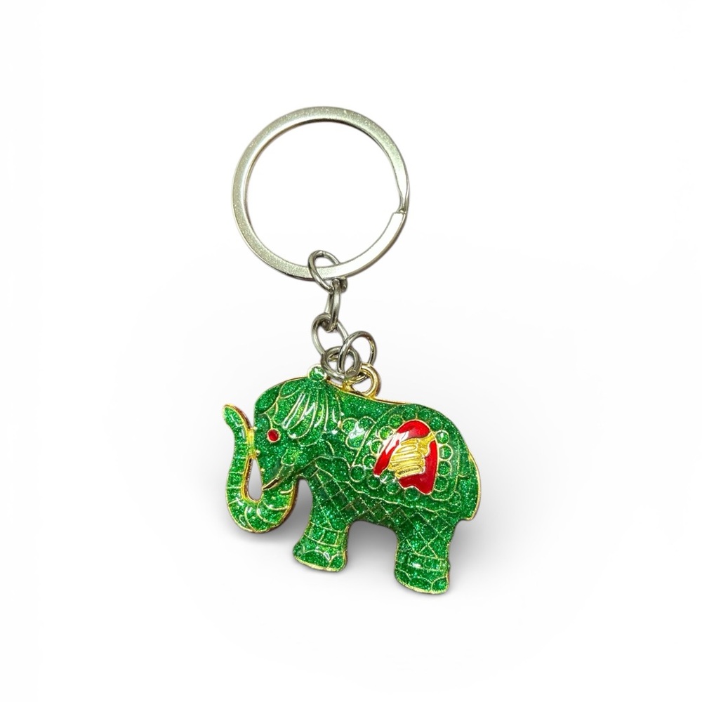 Green Elephant Key Holder Bag Charm NWT
